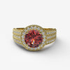 varitsa-jewellers - 1.87ct Ruby Gold Halo Engagement Ring - 06GG61R